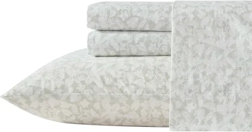 Miniatura 155 de Tommy Bahama - Juego de sábanas tamaño King, ropa de cama de percal 100% algodón con una sensación crujiente y fresca, sábanas con sábana bajera