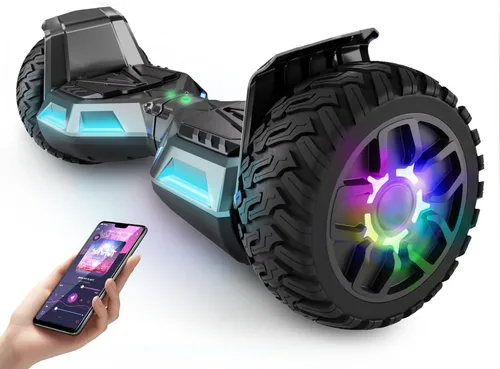 Miniatura 10 de LIEAGLE Scooter, Self Balancing Scooter with Bluetooth Speaker LED Lights Wheels,Dual 300w Motors, 7.5 mph Max Speed & 8.5 Miles Max Range, for A02