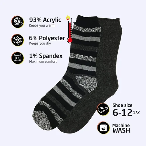 Miniatura 2 de HOT FEET - Calcetines térmicos para hombre, paquete de 24unidades, calcetines para frío extremo, para botas, calcetines de invierno con aislamiento