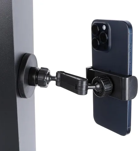 Soporte magnético para teléfono de gimnasio, se fija a una superficie de metal, giratorio de 360°, soporte de teléfono magnético resistente para