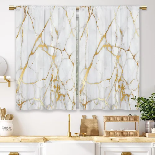 Miniatura 33 de Cortinas de Cocina de Girasol Estilo Granja, Cortinas de Ventana Cortas Pequeñas de Café con Flores Rústicas Florales del Campo, Cortinas de Ventana