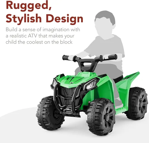 Miniatura 3 de Best Choice Products - Vehículo de juguete para niños de 6V, cuatriciclo de 4 ruedas, ATV con velocidad máxima de 1.8 MPH, neumáticos con dibujo