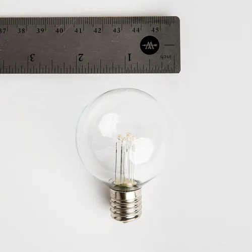 Miniatura 4 de Tira de luces para terrazas, 100 pies, con 100 focos transparentes G50
