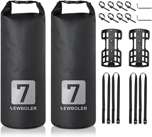 Miniatura 10 de LIXADA Bolsa de horquilla de bicicleta de 3L/7L - Bolsa seca impermeable, diseño superior enrollable, bolsa ligera para horquilla de bicicleta