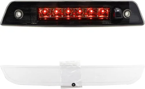 Tercera luz de freno LED, luz de freno trasera de montaje alto, lámpara de carga para Jeep Grand Cherokee 2005-2010 (lente ahumado+carcasa cromada)