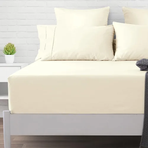 Miniatura 8 de XOOX Linen Sábana bajera de 500 hilos tamaño individual – Sábana bajera de 500 hilos suave de tejido satén de 100 % algodón color gris oscuro