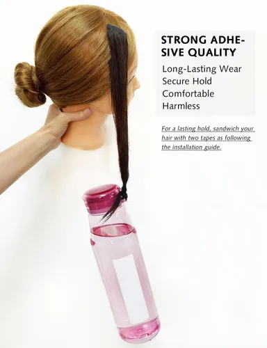 Miniatura 4 de Rosebud - Extensiones de cabello humano con cinta adhesiva REMY, extensiones de cabello seguras de trama de piel sin costuras, 1.41 oz/paquete, 20