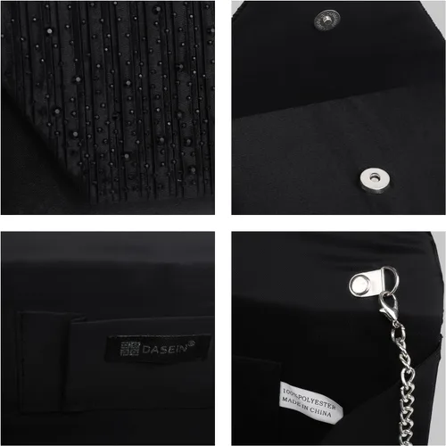 Miniatura 6 de Dasein - Bolsos de mano para mujer, para bodas, carteras para fiestas, bolsos de mano tipo clutch para cócteles, graduación, formales con strass