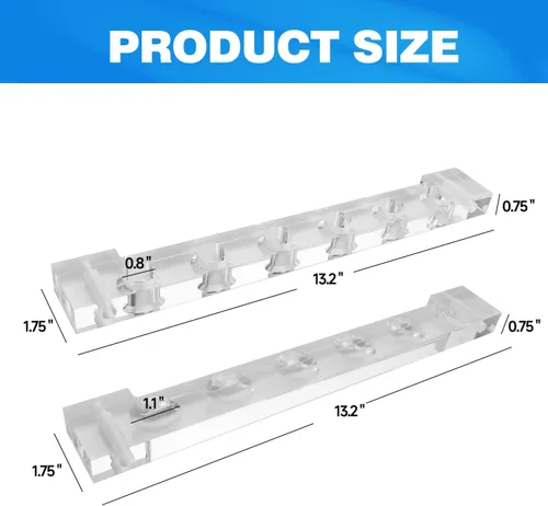 Miniatura 5 de GSE Games & Sports Expert 2-Piece 6/8/12 Billiard Pool Cue Rack Wall Mounted Holders, Billiard Cue Sticks Wall Rack Set