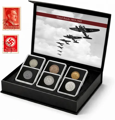 Miniatura 11 de Moneda Mundial de la Segunda Guerra Mundial - 6 monedas utilizadas durante la Segunda Guerra Mundial por los alemanes en los territorios que
