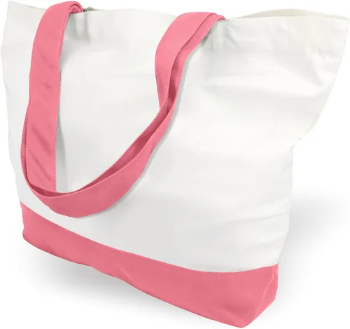 Miniatura 15 de TOPDesign - Paquete de 1 bolsa de lona de algodón, superfuerte, 12 onzas, bolsa para compras reutilizable, de tela, diseño moderno, en dos tonos