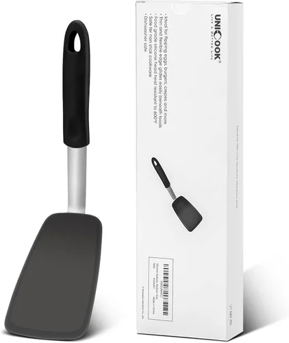 Miniatura 11 de Unicook Espátula de silicona flexible, 2 unidades, espátula resistente al calor de 600 °F para utensilios de cocina antiadherentes, utensilios