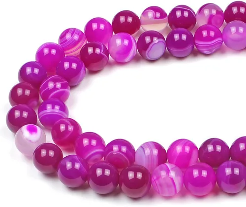 Miniatura 9 de MJDCB Cuentas sueltas redondas de jade rojo natural para hacer joyas, pulseras y collares DIY (6mm)