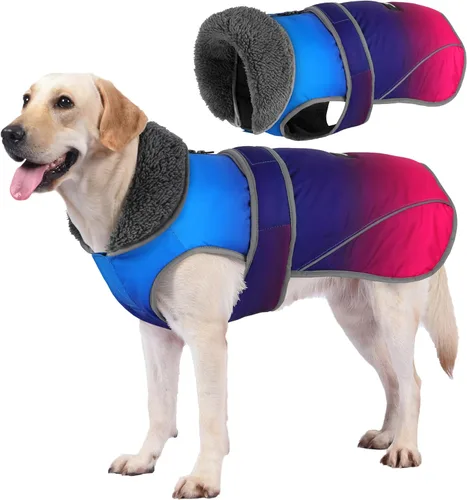 Miniatura 8 de Dogcheer Abrigo para Perro, Chaqueta Impermeable para Perro Abrigo de Invierno Reflectante para Mascotas con Gancho y Velcro Ajustable, Chaqueta
