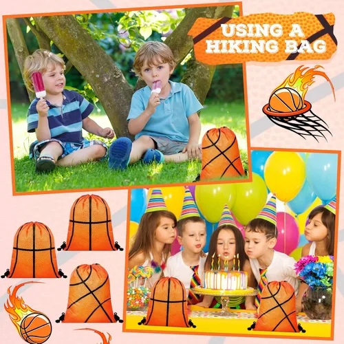 Miniatura 6 de Eccliy 24 bolsas de baloncesto con cordón para deportes, gimnasio, con cordón para baloncesto, regalos para adultos