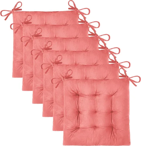 Miniatura 20 de OVOV 1 paquete de cojines para sillas de comedor, cojines de asiento suaves para sillas de escritorio de cocina, cojines cuadrados para sillas