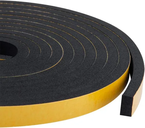 Miniatura 9 de Burlete de espuma de neopreno, 2 pulgadas de ancho x 3/8 pulgadas de grosor, tira de sellado de jamba de puerta con respaldo adhesivo para puertas