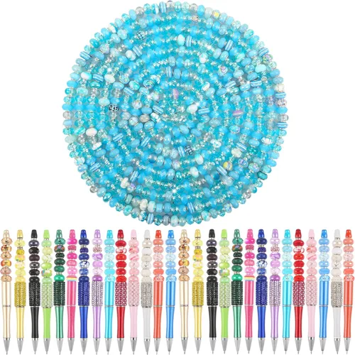 Miniatura 37 de ZYEHXED 60 Piezas Cuentas Negras de Agujero Grande, Cuentas Grandes de Artesanía Europea, Cuenta de Lampwork Murano de Agujero Grande, Cuenta