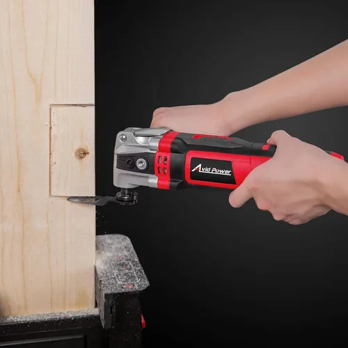 Miniatura 5 de AVID POWER Herramienta oscilante, multiherramienta oscilante de 3.5 amperios con ángulo de oscilación de 4.5°, 6 velocidades variables y 13 Rojo