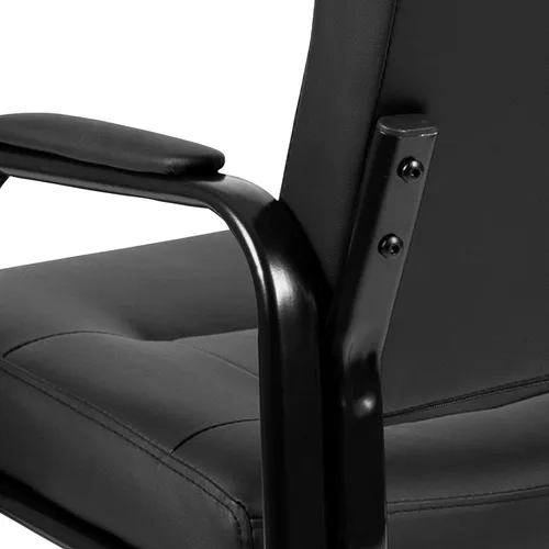 Miniatura 10 de Flash Furniture Darwin Flash Fundamentals LeatherSoft - Silla de recepción ejecutiva, moderna silla copetuda para sala de estar u oficina