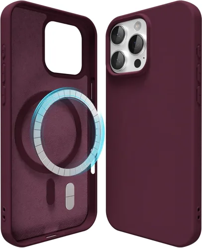 Miniatura 95 de oakxco Funda de silicona para iPhone 12 Pro Max, magnética, compatible con carga inalámbrica Magsafe, cubierta protectora de goma suave y delgada