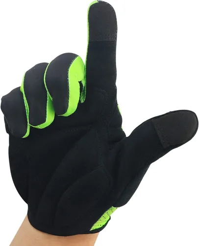 Miniatura 8 de LuxoBike Guantes de ciclismo para mujer, ligeros, transpirables, absorben los golpes, con pantalla táctil, guantes deportivos para hombre