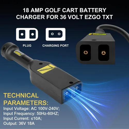 Miniatura 6 de cargador del carro de golf de 36V 18AMP Volt, cargador de batería del carro de golf del litio de EZGO TXT