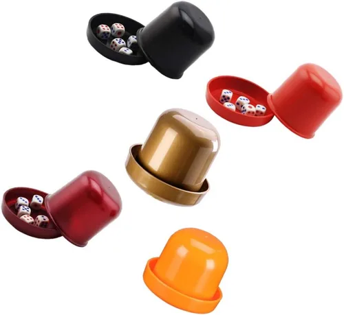 Miniatura 2 de NUOBESTY Juego de dados para juegos profesionales de dados para mentirosos Farkle Bar Ktv anti trampas caja de dados con 5 dados (color)