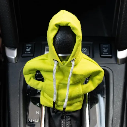 Miniatura 8 de PSLER Sudadera con capucha elegante y linda para coche, pomo de palanca de cambios, cubierta de pomo de palanca de cambios, sudadera con capucha