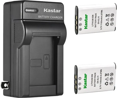 Miniatura 5 de Kastar Cargador de batería de pared AC para batería Nikon EN-EL11, cargador MH-64, Nikon Coolpix S550, cámara S560, batería Olympus Li-60B, cargador