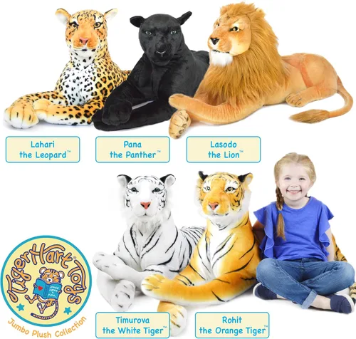 Miniatura 6 de TigerHart Lasodo The Lion - 39 pulgadas (medida de cola no incluida) Gato de peluche grande