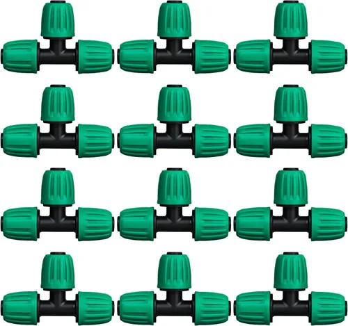 Miniatura 12 de Jayee Paquete de 50 accesorios de acoplamiento de púas para riego por goteo (0.669 in) para manguera de goteo de 1/2 pulgada (0.600 pulgadas de ID)
