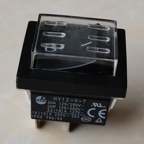 Miniatura 2 de 2 interruptores de botón pulsador KeDu HY12-9-7 para aparatos eléctricos domésticos y dispositivos similares, 125/250 V 20 A HY12-9-7 (HY12-9-7)