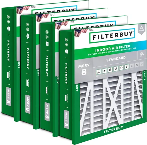 Miniatura 22 de Filterbuy Filtro de aire MERV 8 Essential Dust & Allergy Defense de 10 x 17 x 2 pulgadas (paquete de 4), filtros exteriores plisados electrostáticos