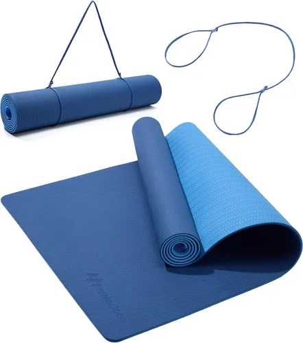 Ewedoos Tapete de yoga antideslizante de elastómero termoplástico, tapete de ejercicio ecológico para yoga, pilates y ejercicio de piso, tapete