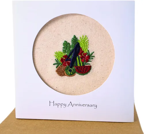 Miniatura 19 de Camellia Bees Tarjeta de 10º Aniversario, Tarjeta Temática de Boda en Lata de Aluminio para Esposo, Esposa, Pareja (10º)