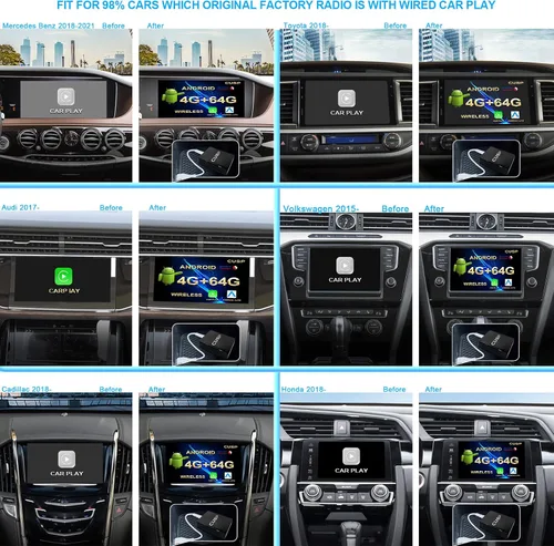 Miniatura 5 de CUSP CarPlay AI Box para automóviles con cable CarPlay OEM, 4G LTE inalámbrico CarPlay y adaptador inalámbrico Android Auto, 8-Core 4GB+64GB Android
