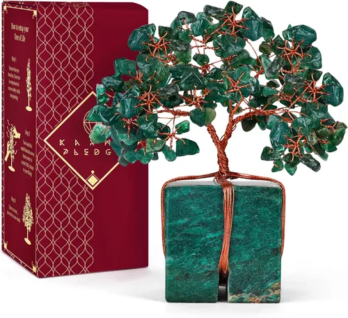 Miniatura 27 de Árbol de la vida de cristal de amatista curativos de chakras, árboles bonsái de Feng Shui para energía positiva, dinero, buena suerte, árbol