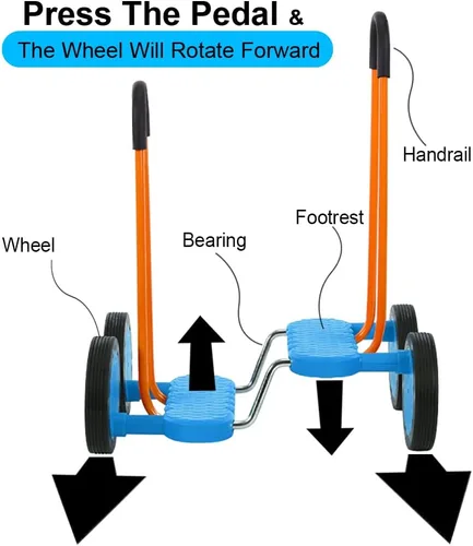 Miniatura 5 de Bicicleta de pedal de equilibrio para niños, vehículo de entrenamiento Hoverbard, scooter de ejercicio de equilibrio de confianza en uno mismo, Azul