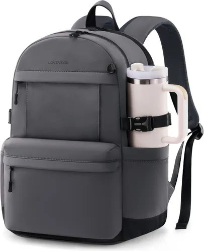 Miniatura 12 de LOVEVOOK Mochila para laptop para mujer, bolsa de computadora portátil, mochila de viaje, mochila de trabajo impermeable, bolsas para profesores