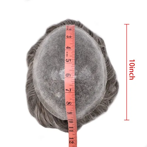 Miniatura 16 de Toupee Hair Piece For Men 100% Real Human Hair System Natural Looking Hairpieces For Men Hair Units Protesis Capilar Para Hombre 8''X10'' #610#6