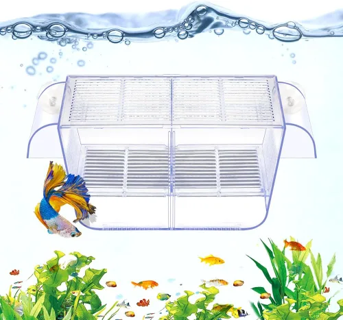 DaToo Caja de cría de peces acuario tanque de retención transparente Caja de aislamiento de peces aclimatación incubadora incubadora criador para
