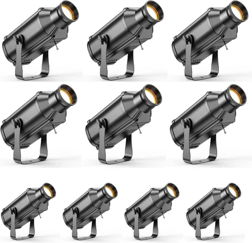 Miniatura 9 de LEKO - Focos de escenario de perfil, luces COB blancas frías y cálidas de 100 W, 3200K-5600K, control de zoom y luces elipsidales DMX512 Par, focos
