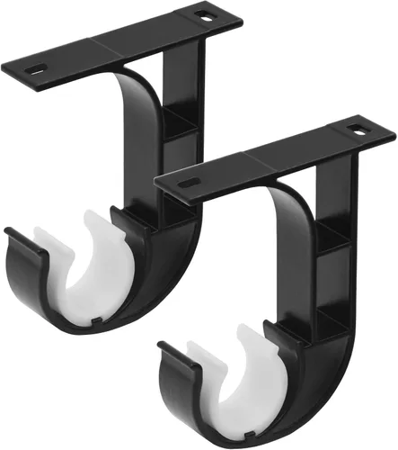 Miniatura 13 de Paquete de 4 soportes para barra de cortina de techo, soportes resistentes para cortineros, ganchos para barra de cortina de techo, soportes