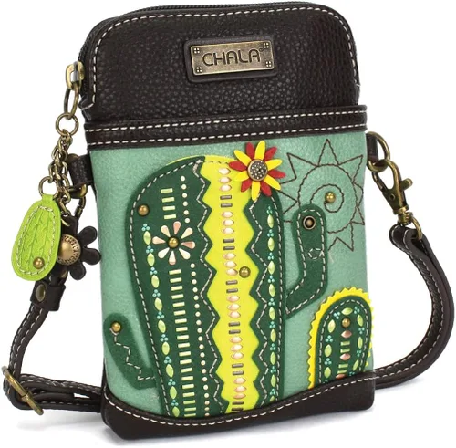 Chala Bolso cruzado para teléfono celular bolso de lona y piel sintética multicolor con correa ajustable para mujer Varios colores
