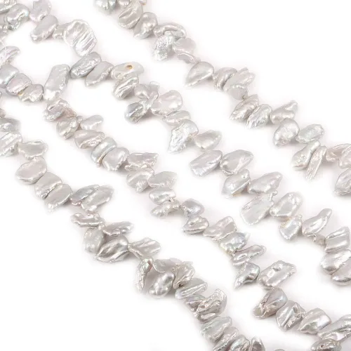Miniatura 13 de Perlas Barrocas Naturales Irregulares Cultivadas en Agua Dulce Perla Suelta para Elaboración de Collares, Pendientes, Joyería para Mujeres DIY 36 cm