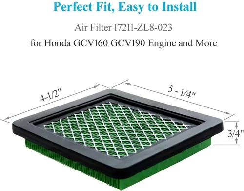 Miniatura 4 de Paquete de 10 filtros de aire 17211-ZL8-023 – Compatible con Honda GCV160 GC160 GCV190 GC190 Motor Husqvarna Craftsman Troy-Bilt Push Lawn Mower