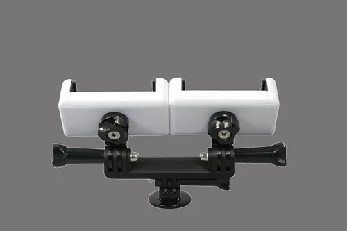 Miniatura 3 de Adaptador de montaje de trípode dual para teléfonos inteligentes y cámaras de acción
