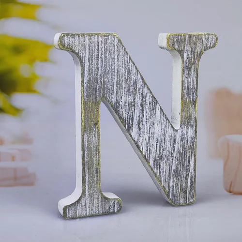 Letras de madera rústica sin terminar de 6 pulgadas para decoración de pared, letras decorativas de pie en rodajas, decoración de tablero para