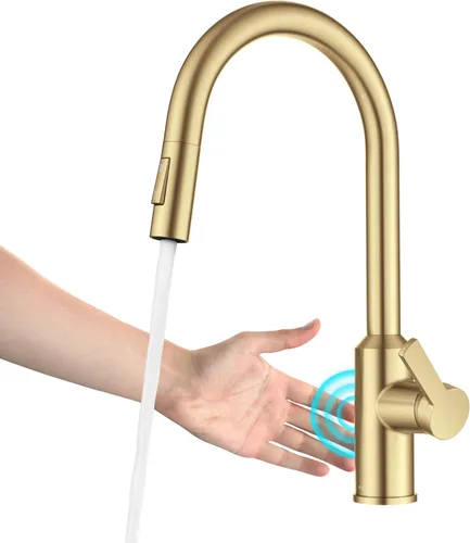 Miniatura 12 de Kraus Oletto KSF-2830BB - Pulverizador desplegable de una sola manija para grifos de cocina con sensor sin contacto en latón cepillado Bronce